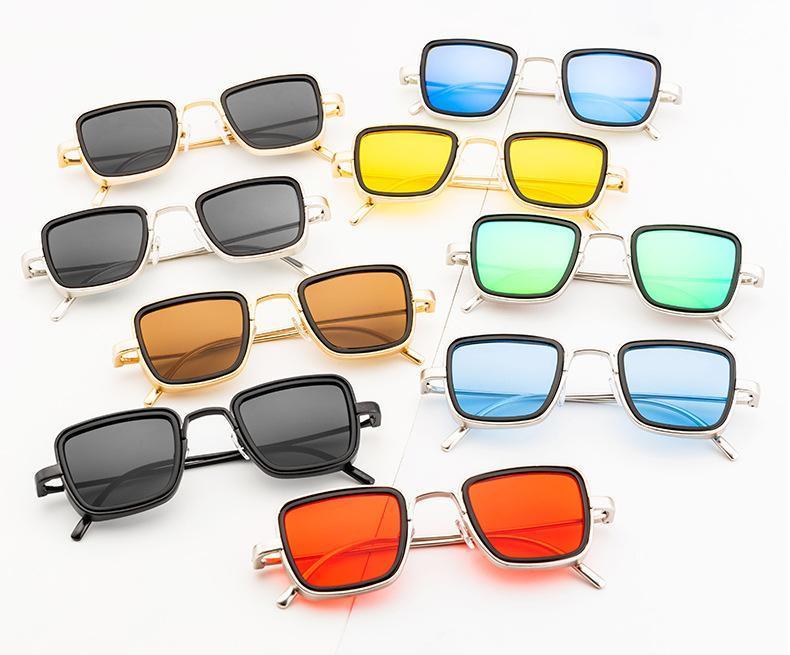 Vintage Steampunk sunglasses by Stevvex with metal frames and tinted lenses, featuring a retro industrial design.