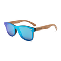 Papago Cerulean Ventures handmade recycled wooden sunglasses with dark lenses, eco-friendly eyewear for stylish protection.