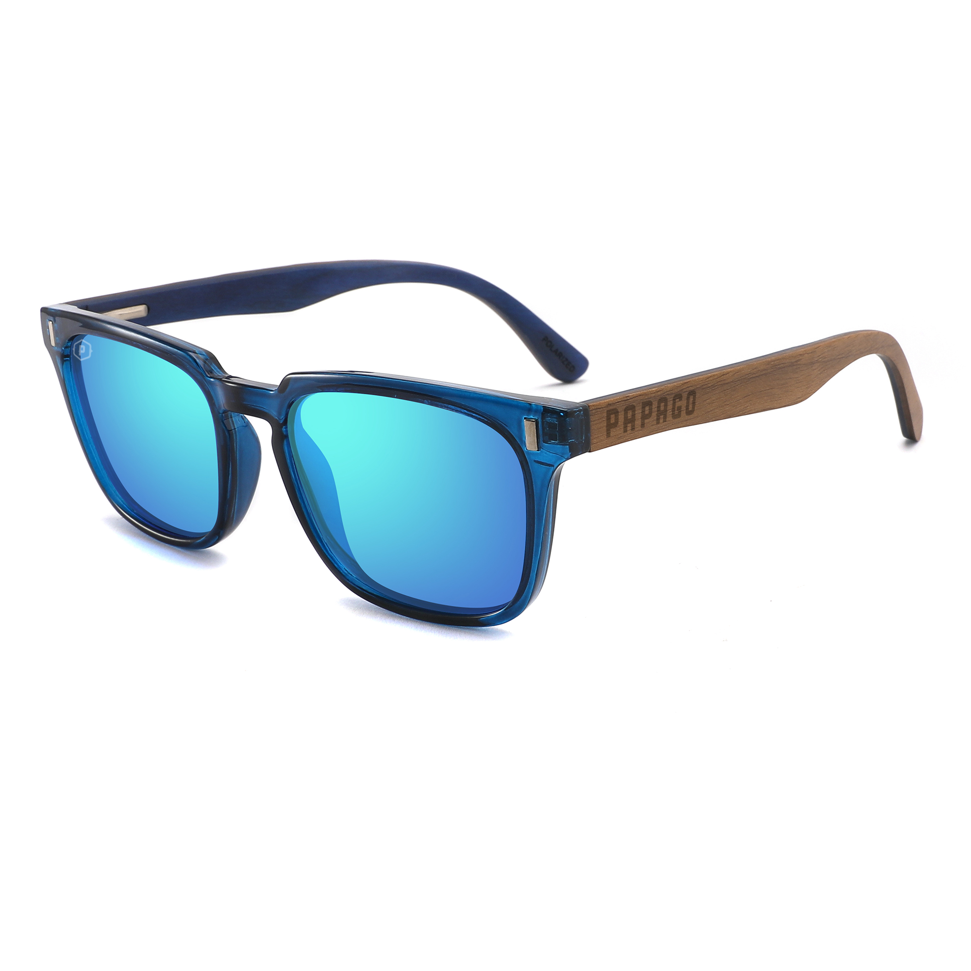 Sapphire Denalis Papago sunglasses with dark tinted lenses and black frames, stylish and protective eyewear.