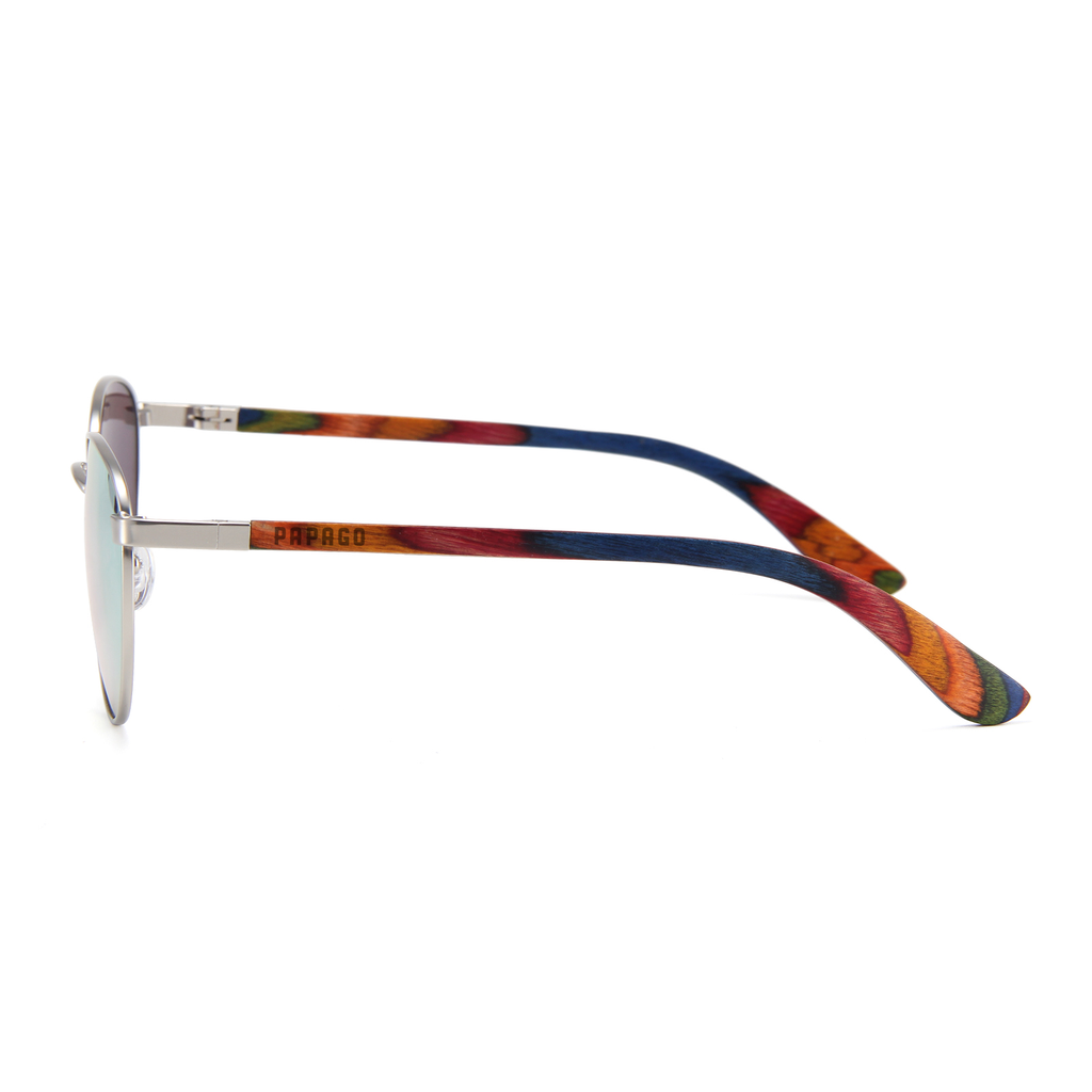 Papago Peacock Onofres sunglasses with stylish frame and tinted lenses, displayed against a white background.