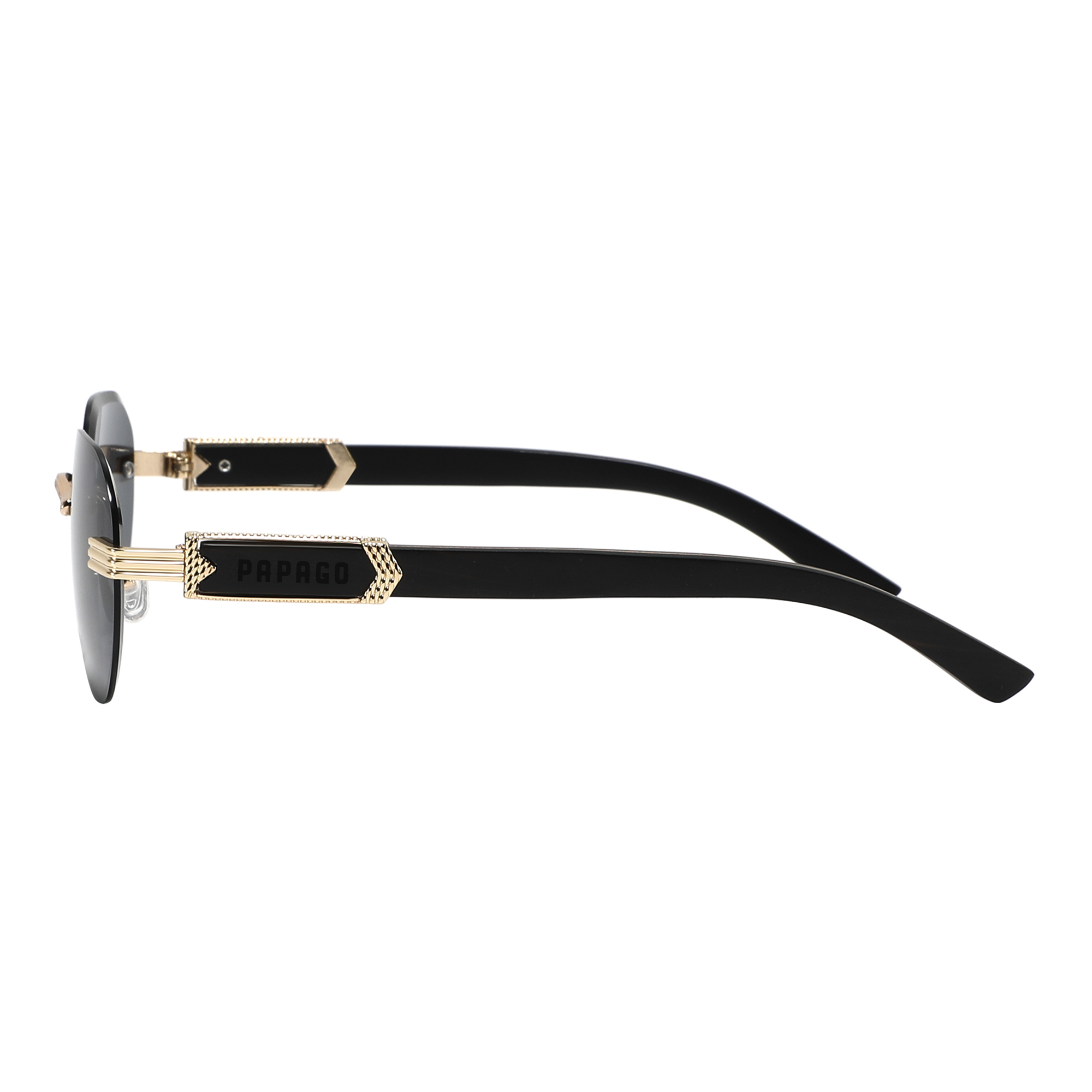 Papago Midnight Agassiz sunglasses with dark tinted lenses and sleek black frame, stylish eyewear for sunny days