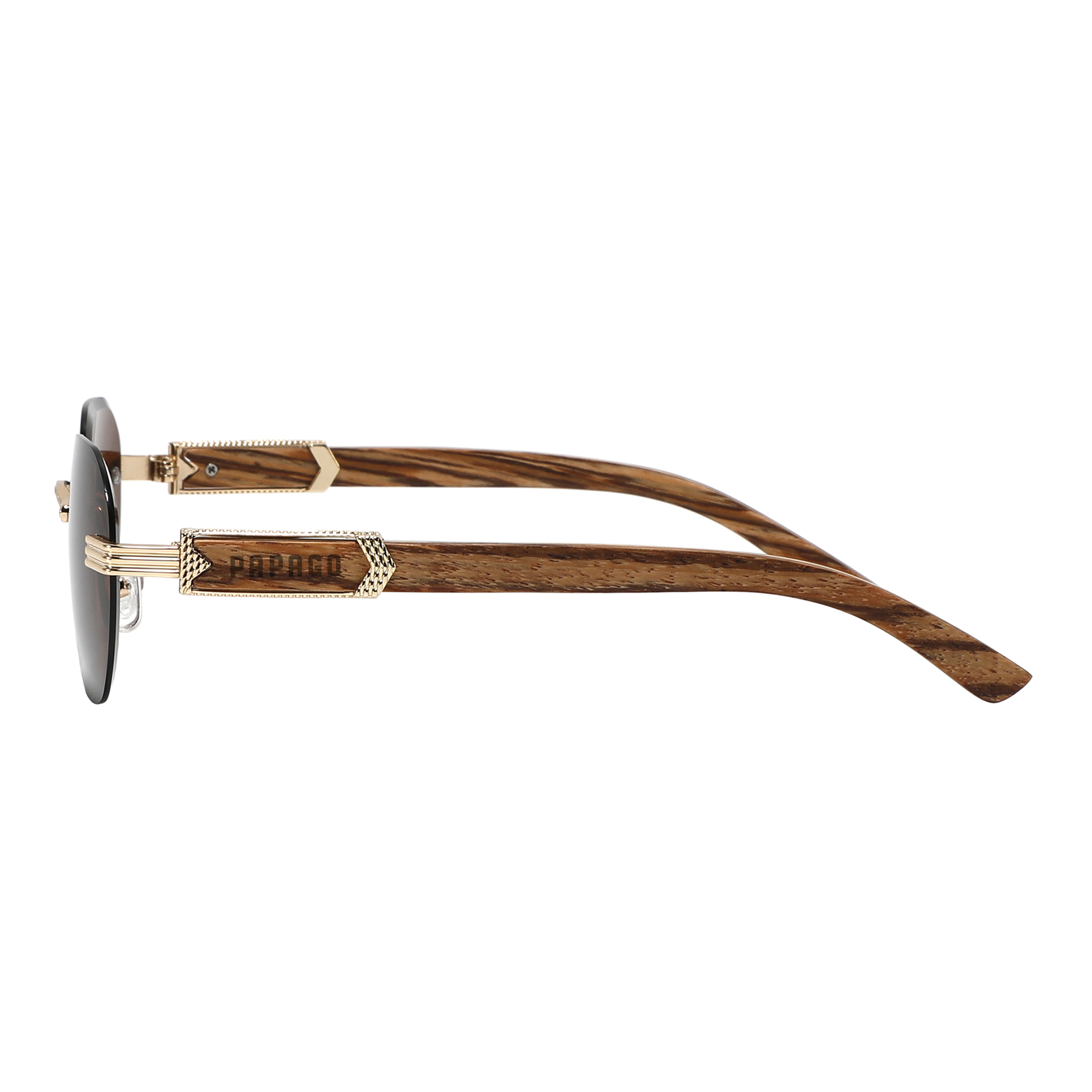 Papago Amber Agassiz sunglasses with amber-colored frames and tinted lenses, showcasing stylish eyewear design.