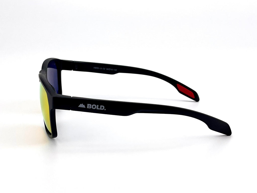 Boldouterwear Thunderhead performance sunglasses with sleek black frames and tinted lenses, designed for MTB, ski, and lifestyle use.