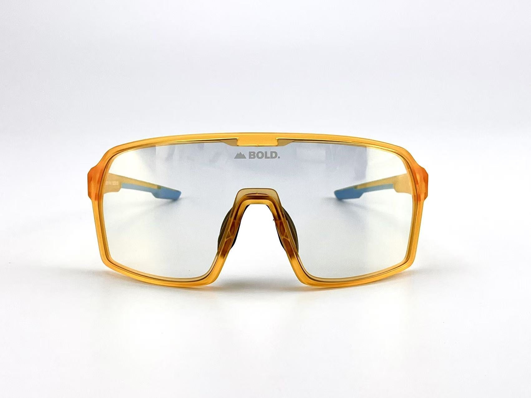 Boldouterwear BOLD Drift photochromic sunglasses with dark tinted lenses, outdoor eyewear in a sleek, modern style.