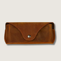 Dark Brown Leather Sunglasses Case