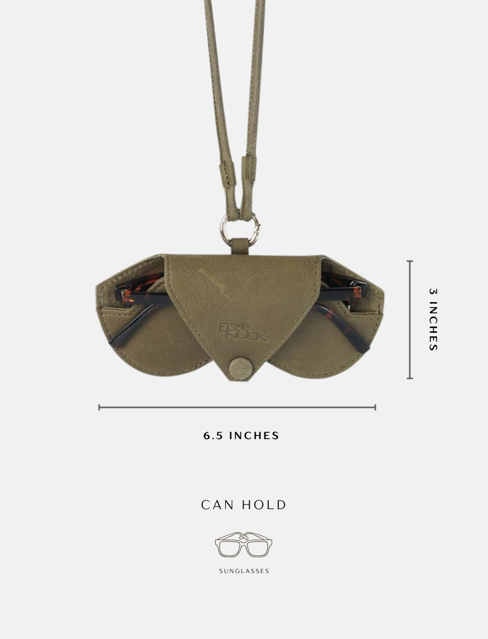 Noir Wearable Sunglass Case – Upcycled Leather | Econock