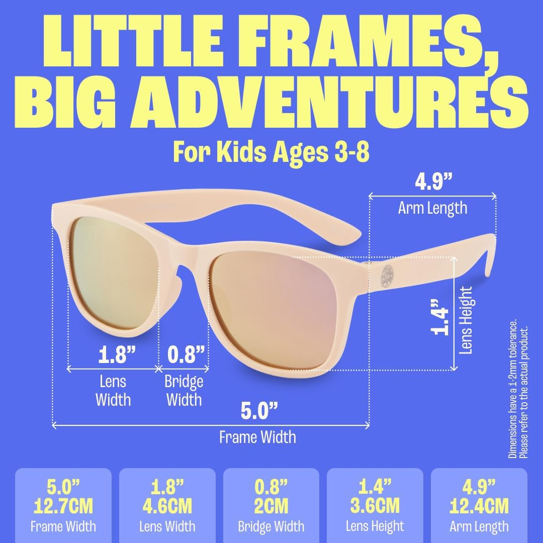Unbreakable polarized toddler sunglasses with durable frames and tinted lenses, ideal for young children’s eye protection.