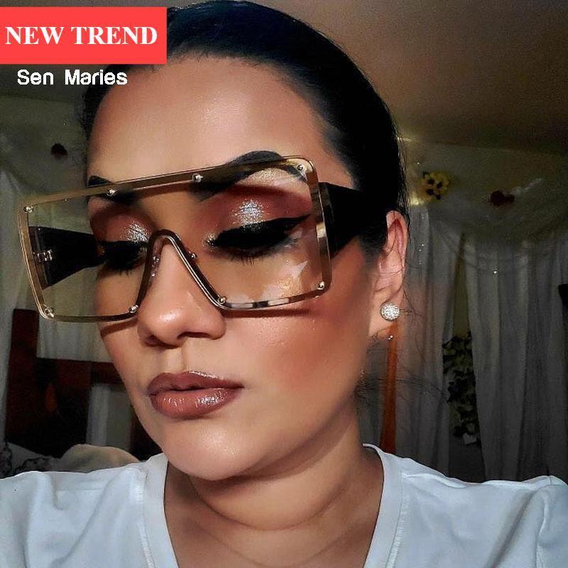 Stevvex Oversized Square Metal Frame Vintage Sunglasses – UV400