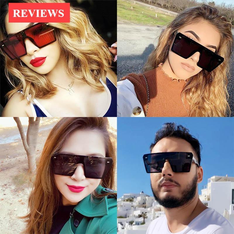 Stylish oversized square UV400 sunglasses by Stevvex with modern design and bold black frames.