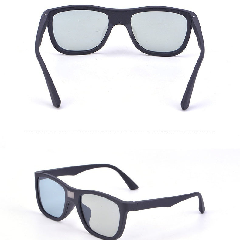 Polarized sunglasses for driving and biking by Social Buzz eSIMs, featuring sleek frame and tinted lenses for sun protection