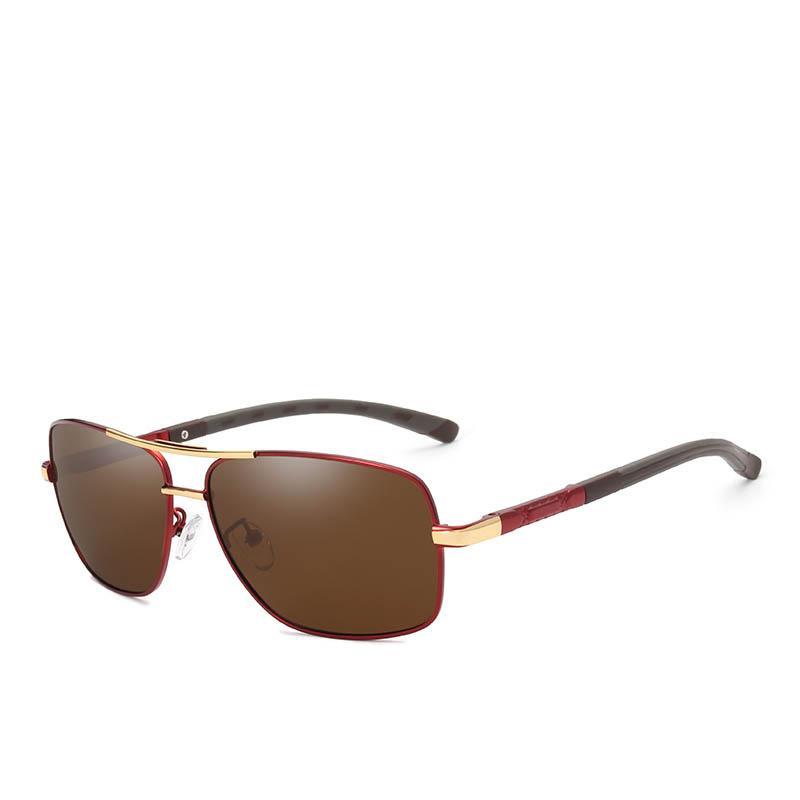 Stevvex Kingseven aluminum polarized mirror sunglasses with reflective lenses and sleek frame design.
