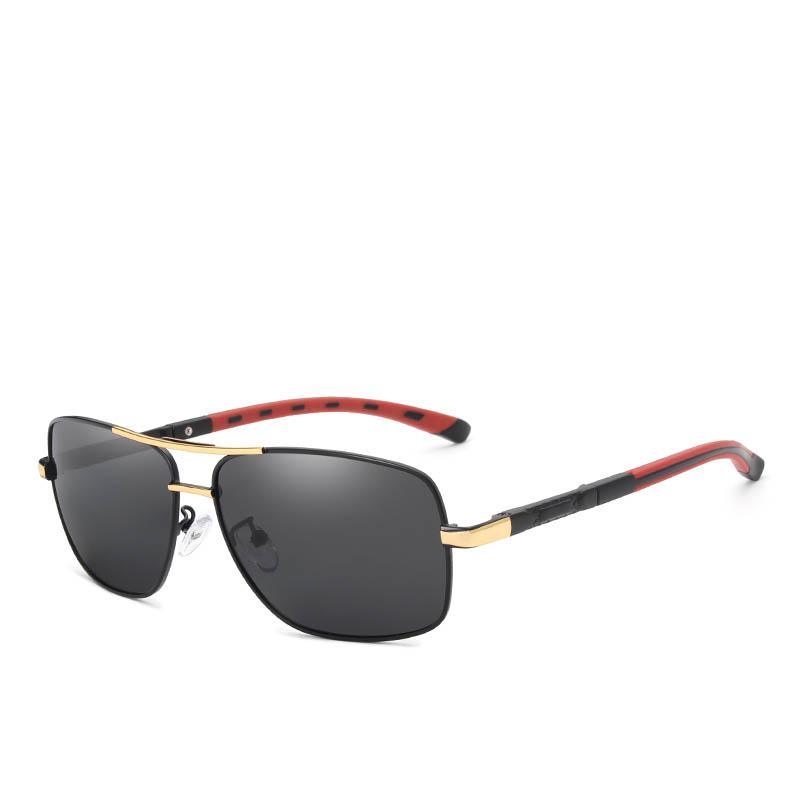 Stevvex Kingseven aluminum polarized mirror sunglasses with reflective lenses and sleek frame for stylish sun protection.