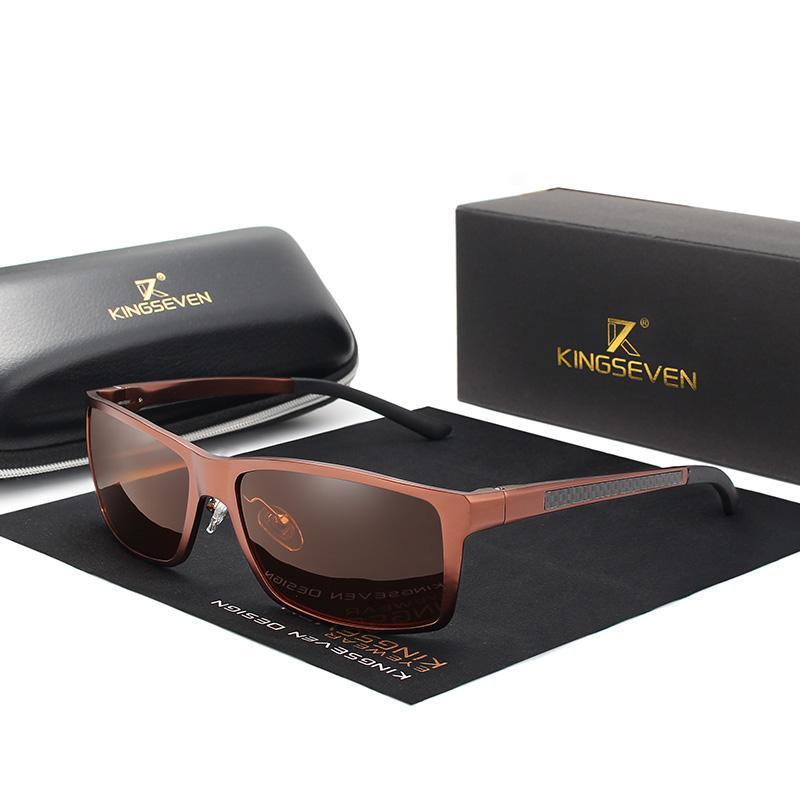 Stevvex unisex polarized aluminum magnesium sunglasses with UV400 protection and stylish frame, shown in the image.