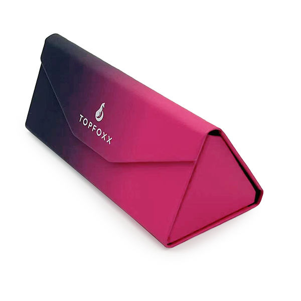 TopFoxx Pink Faded Hard Sunglasses Case — Gradient Style, Rigid Protection