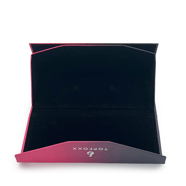 TopFoxx Pink Faded Hard Sunglasses Case — Gradient Style, Rigid Protection