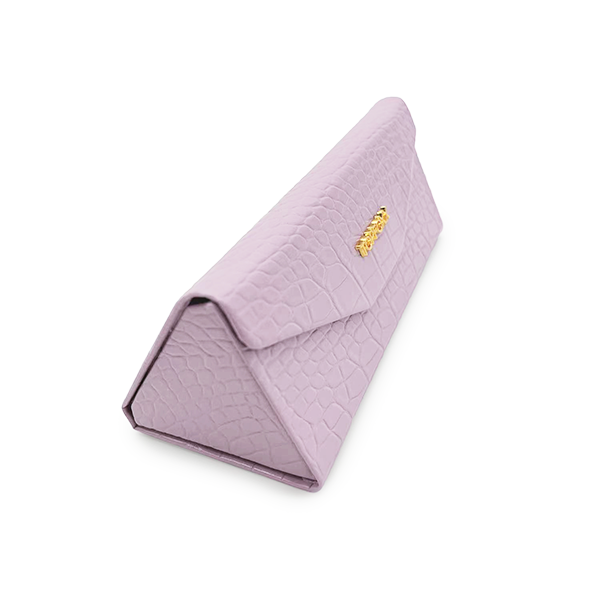 TopFoxx Lilac Faux Crocodile Hard Sunglasses Case — Textured Luxury Protection