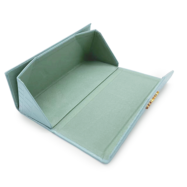 TopFoxx Turquoise Faux Crocodile Hard Sunglasses Case — Structured Protection