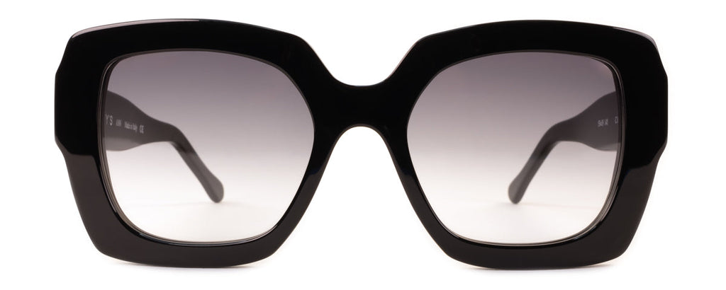 Ann Oversized Round Sunglasses – Italian-Made, Black Frame | Benny's Eyewear