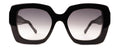Ann Oversized Round Sunglasses – Italian-Made, Black Frame | Benny's Eyewear