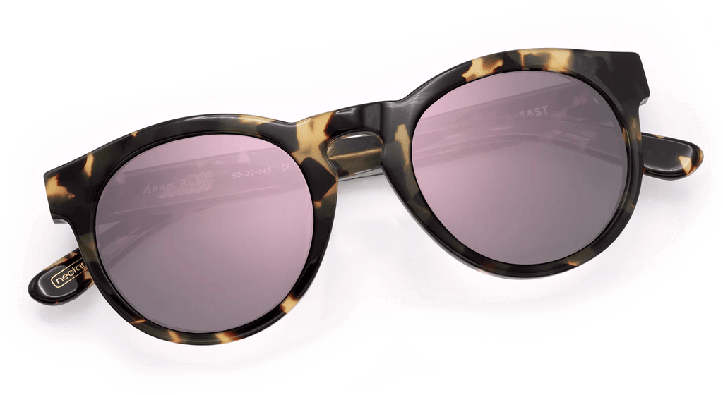 Anna Ruby Round Sunglasses – Biodegradable Acetate & UV Protection | Nectar