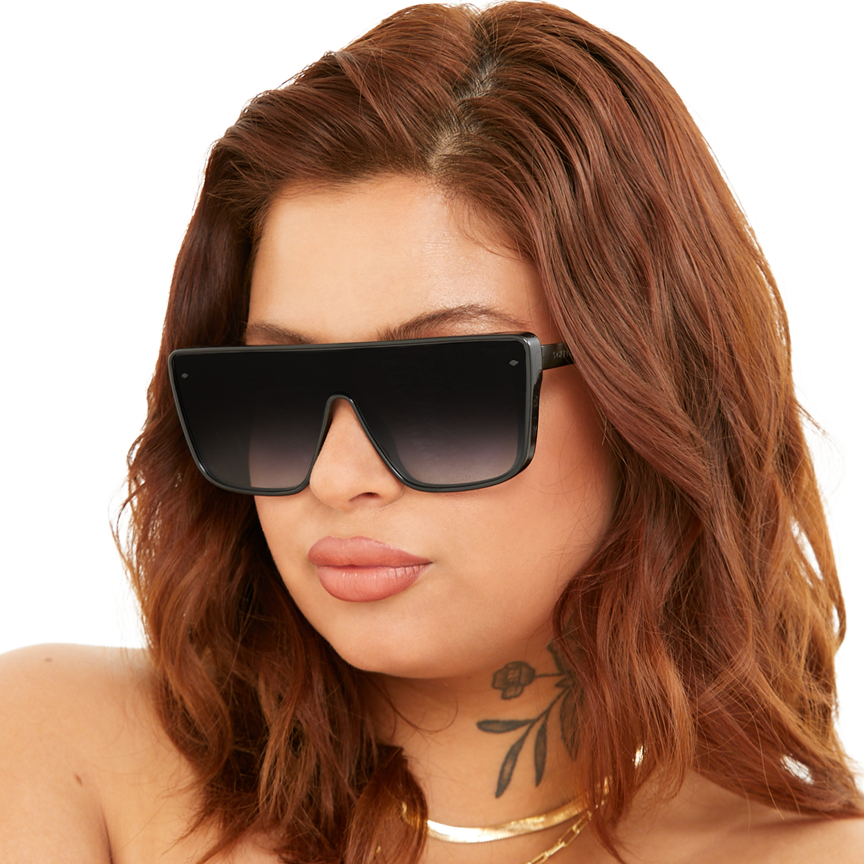TopFoxx Sustainable Rayz Black Square Sunglasses