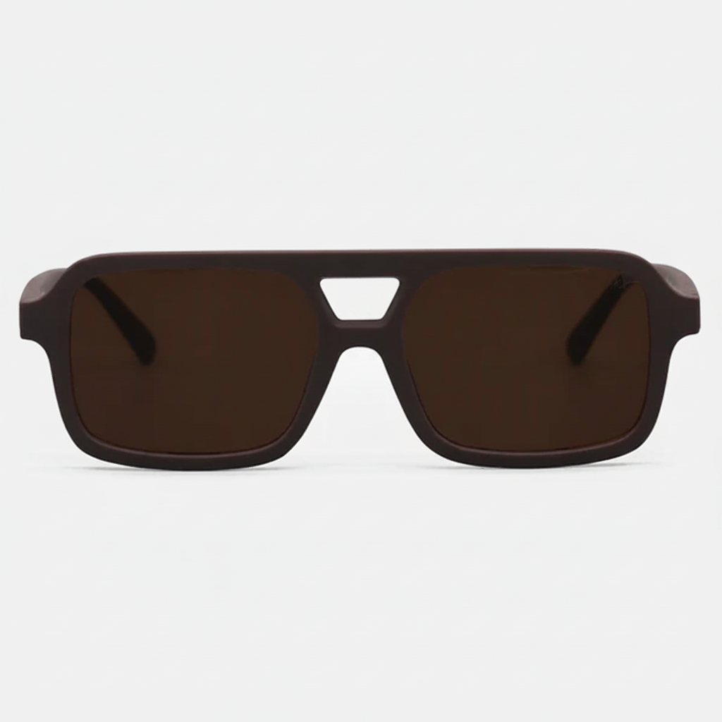 TopFoxx Atlas Brown Square Sunglasses
