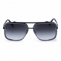 TopFoxx Bella Midnight Tangle-Free Oversized Square Aviator Sunglasses