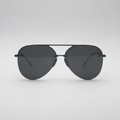 TopFoxx Smaller Megan 2 Jet Black Tangle-Free Aviator Sunglasses