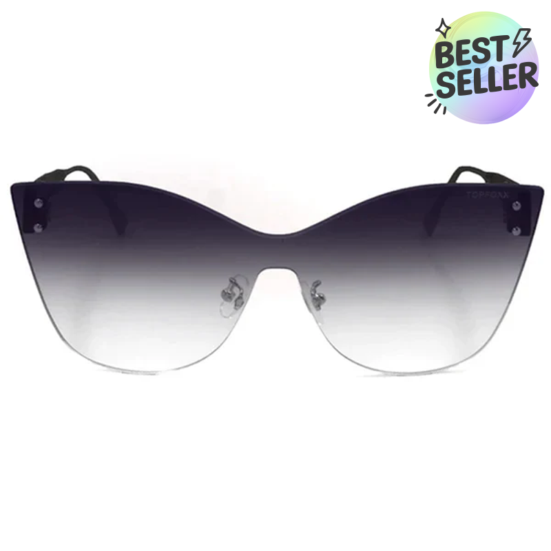 TopFoxx Sustainable Venice 2 Faded Black Aviator Sunglasses