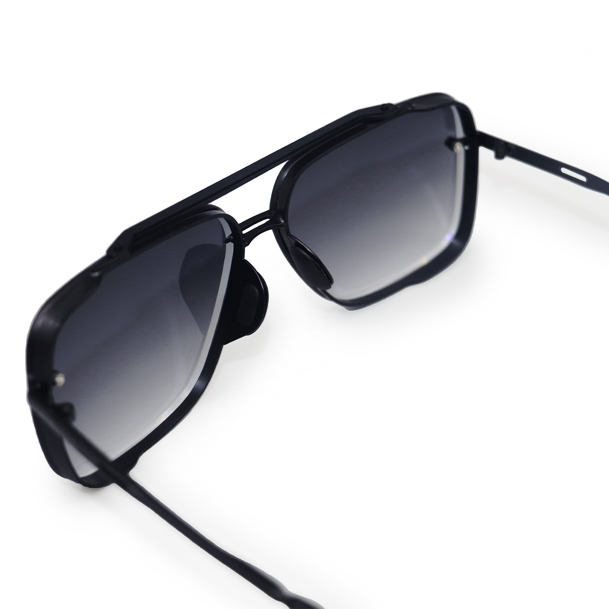 TopFoxx Bella Midnight Tangle-Free Oversized Square Aviator Sunglasses