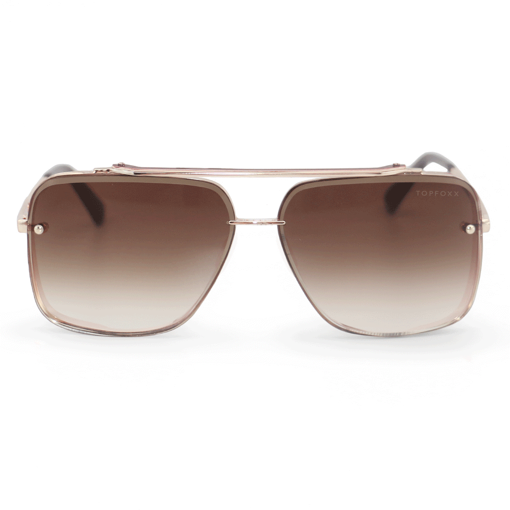 Bella Gold Aviator Sunglasses — Tangle-Free, UV400 Protection