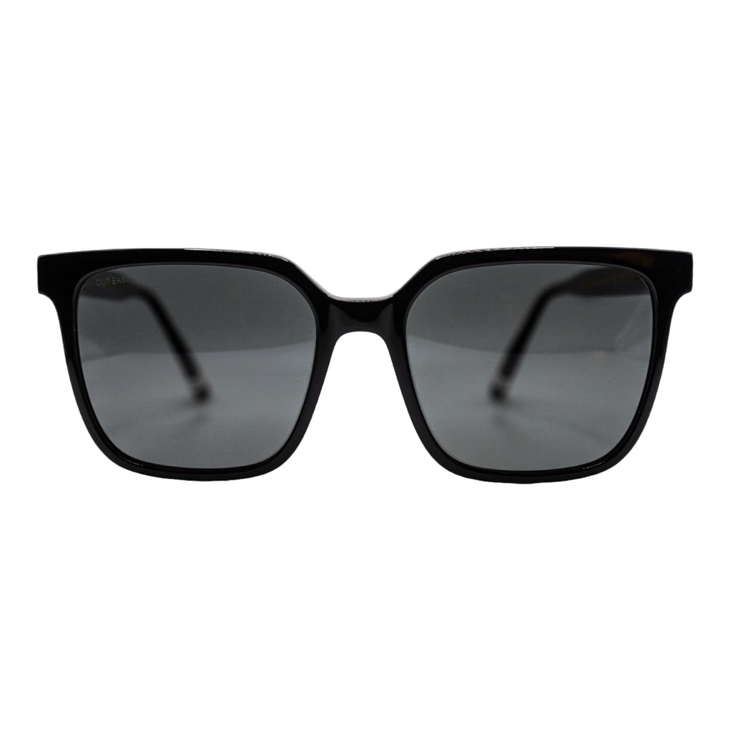 Out East Eyewear Oceanview sunglasses with sleek black frames and tinted lenses, stylish and protective for outdoor wear.