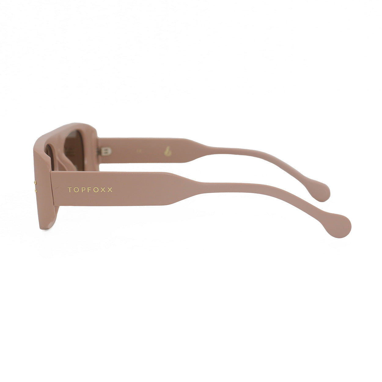TopFoxx Claim It Pink Rectangular Wrap Sunglasses