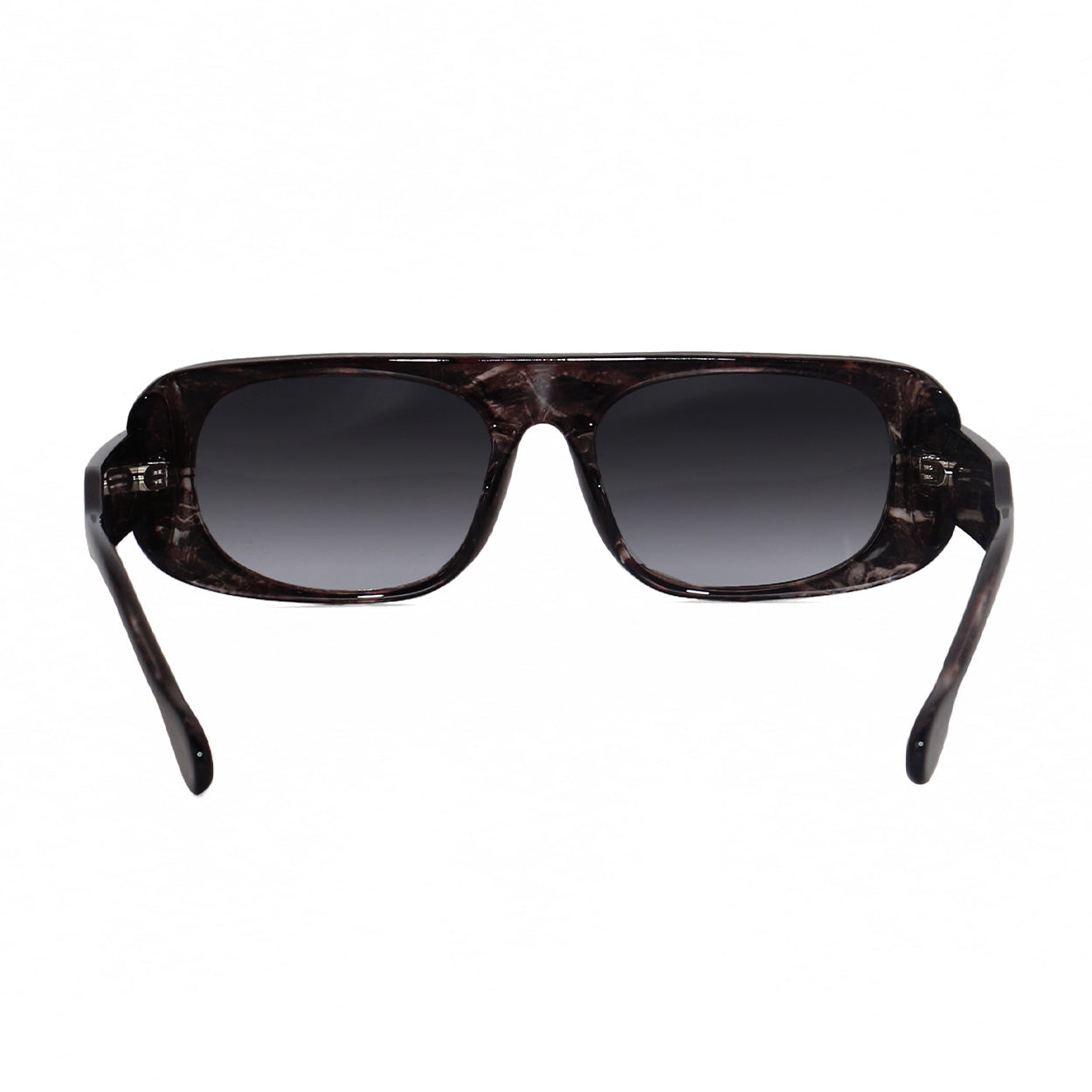 TopFoxx Claim It Black Tortoise Rectangular Wrap Sunglasses