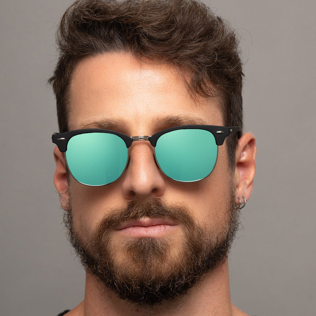 Masters Black Clubmaster Sunglasses — Tangle-Free, UV400 Protection