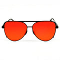 TopFoxx Cristina Mirrored Red Tangle-Free Aviator Sunglasses