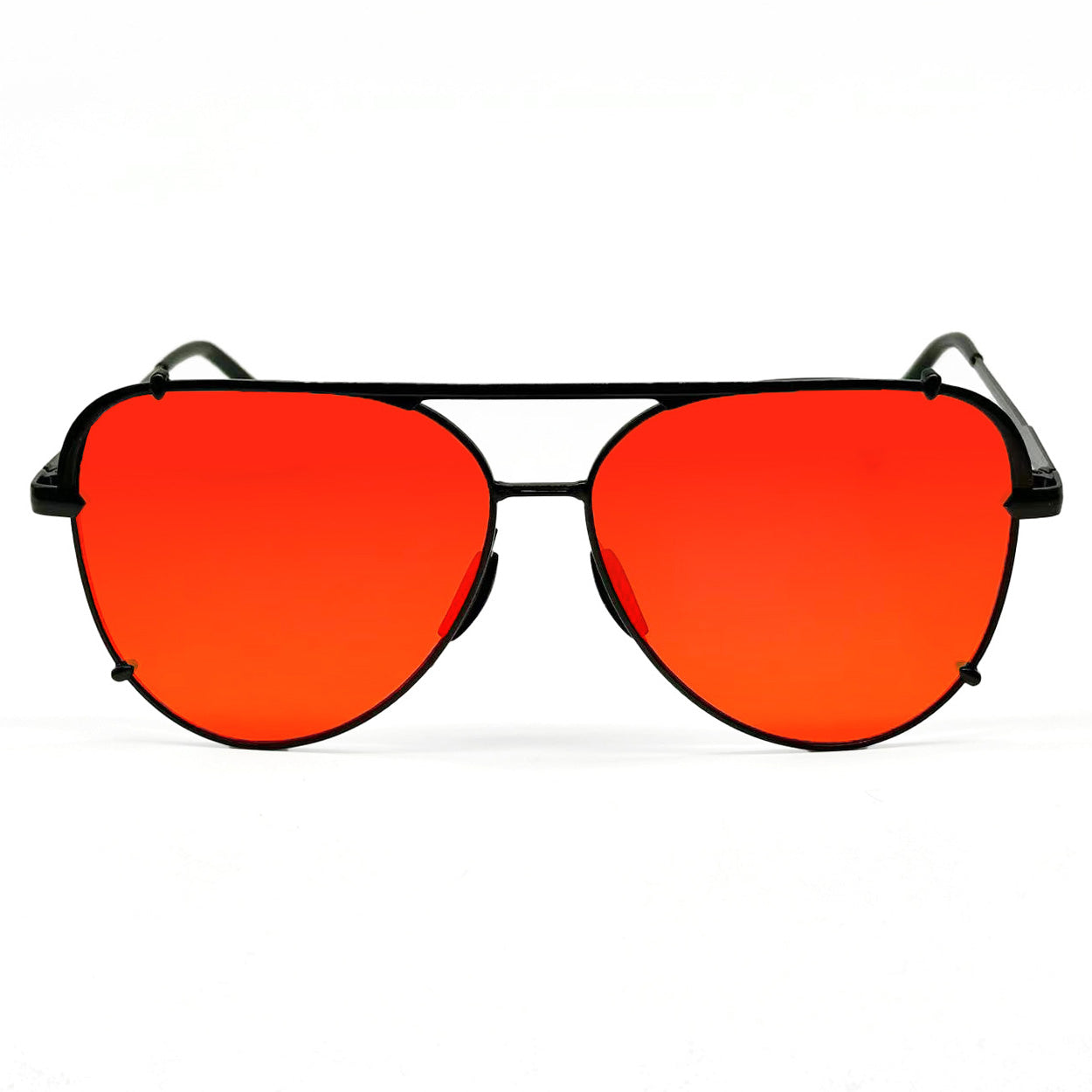 TopFoxx Cristina Mirrored Red Tangle-Free Aviator Sunglasses