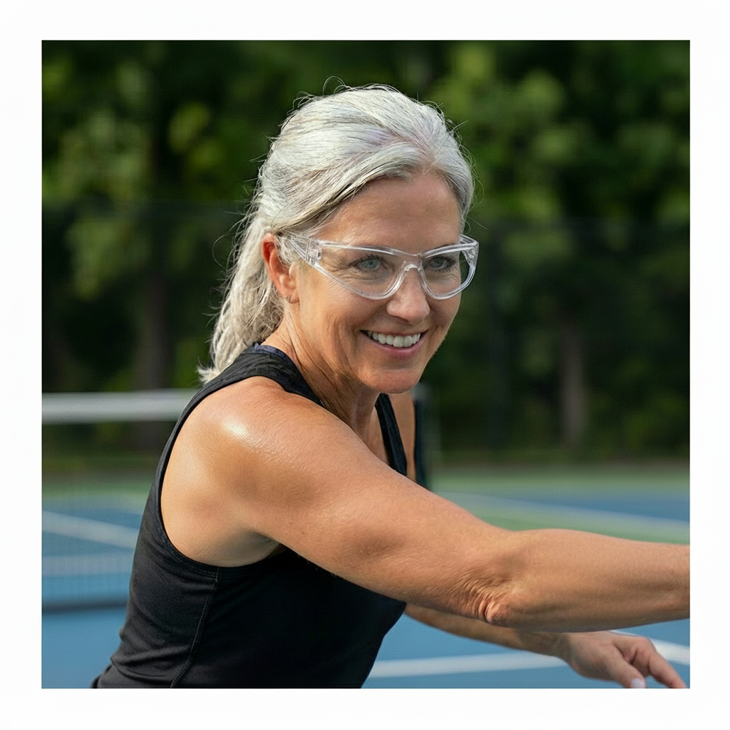 Dink Eyewear Crystal Pickleball Shield – Fog-Free Sport Glasses for Court Play