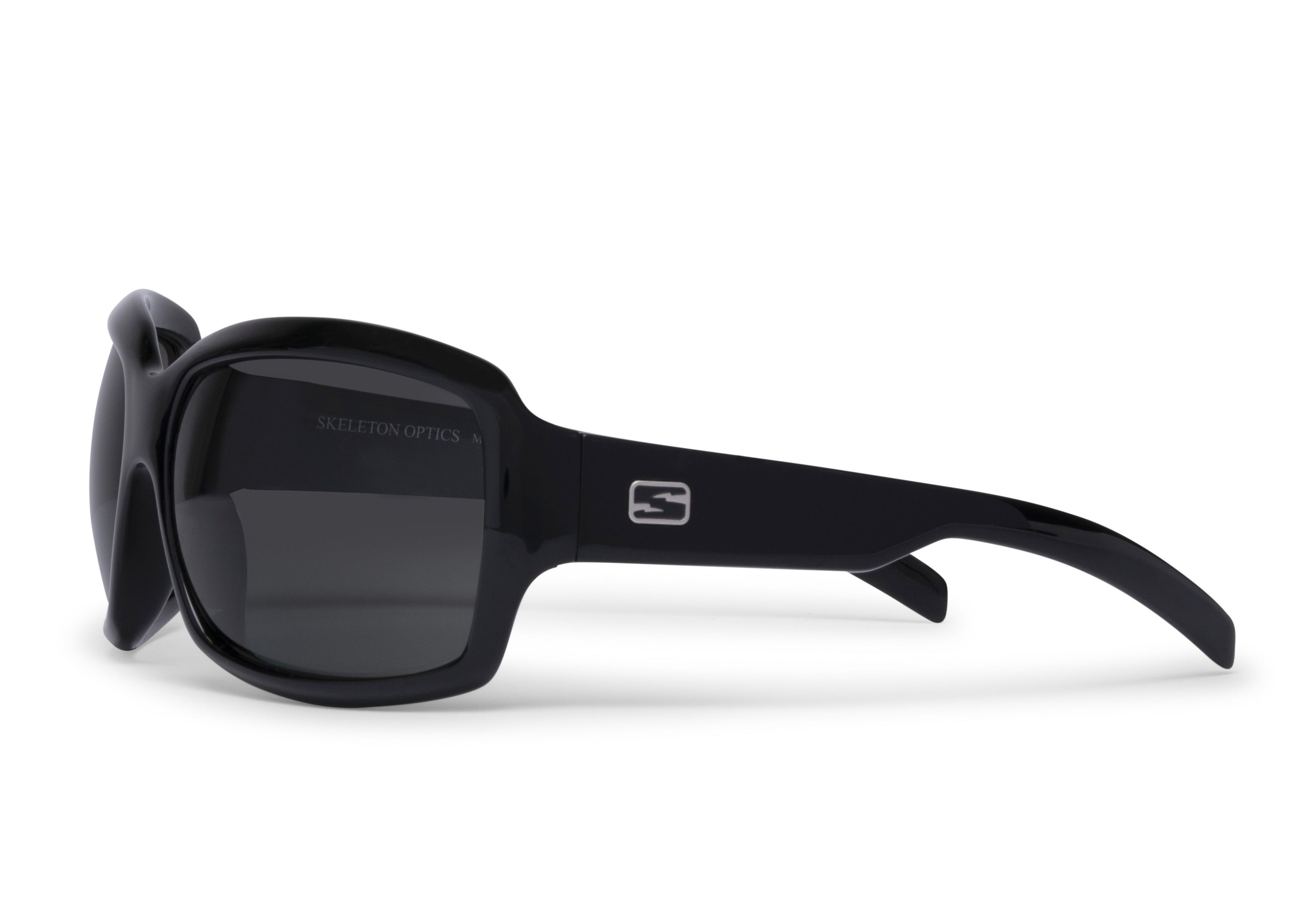 Skeleton Optics Serena Gloss Black Polarized Sunglasses for Men & Women