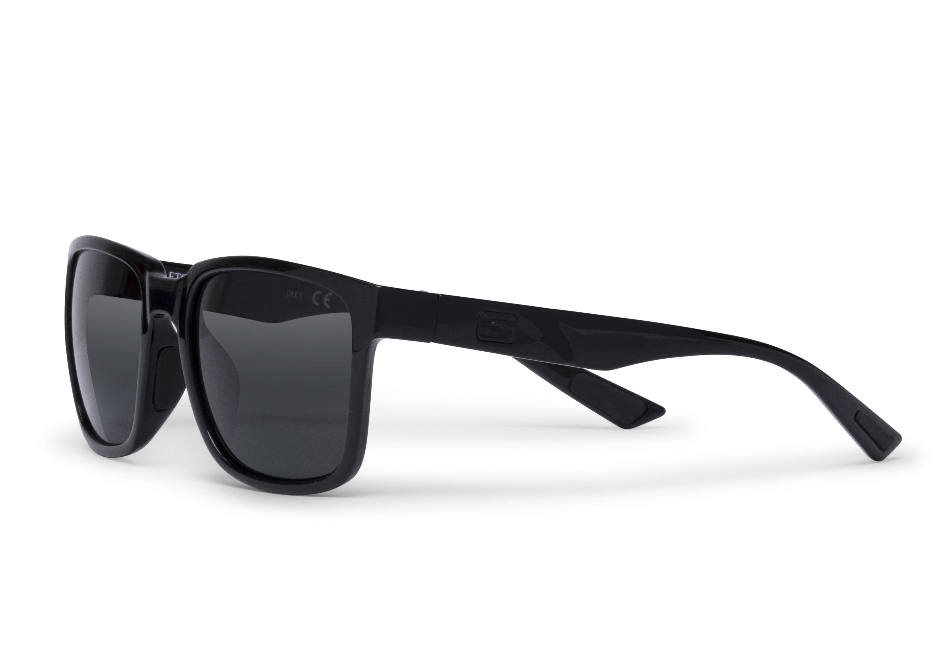 Skeleton Optics Lindsey Gloss Black Polarized Sunglasses for Men & Women