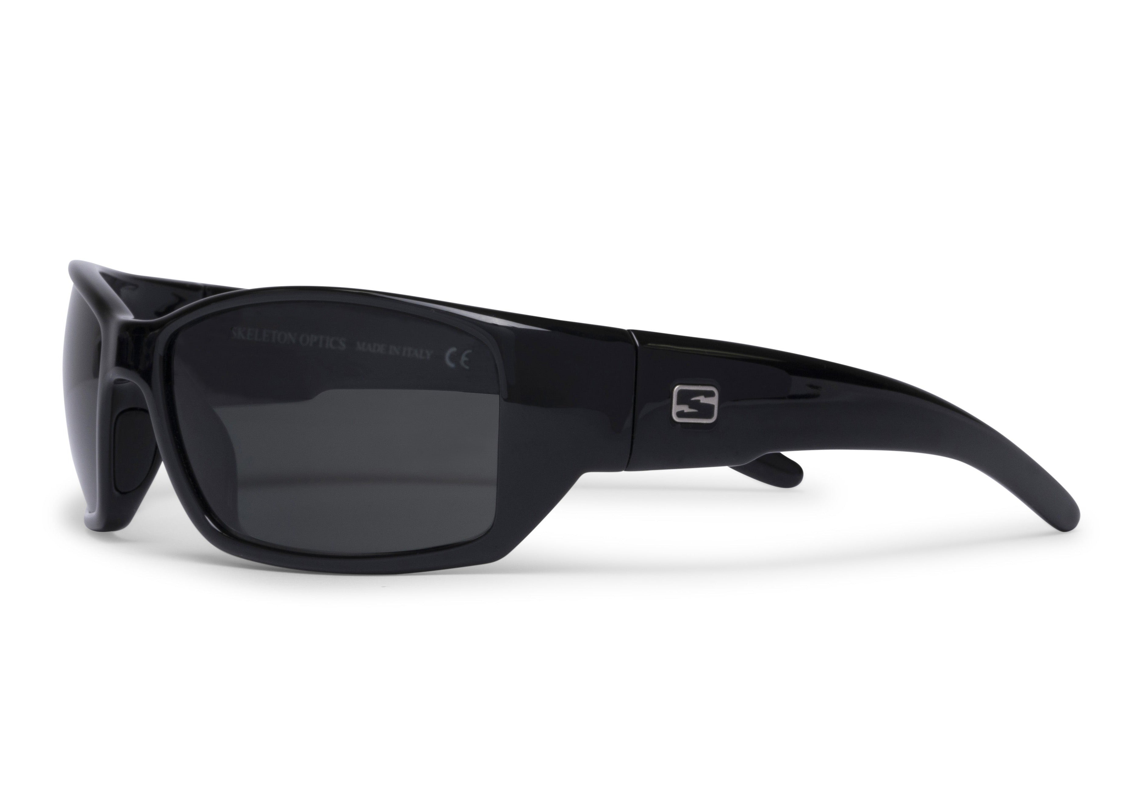 Skeleton Optics Flo Gloss Black Polarized Sunglasses for Men & Women