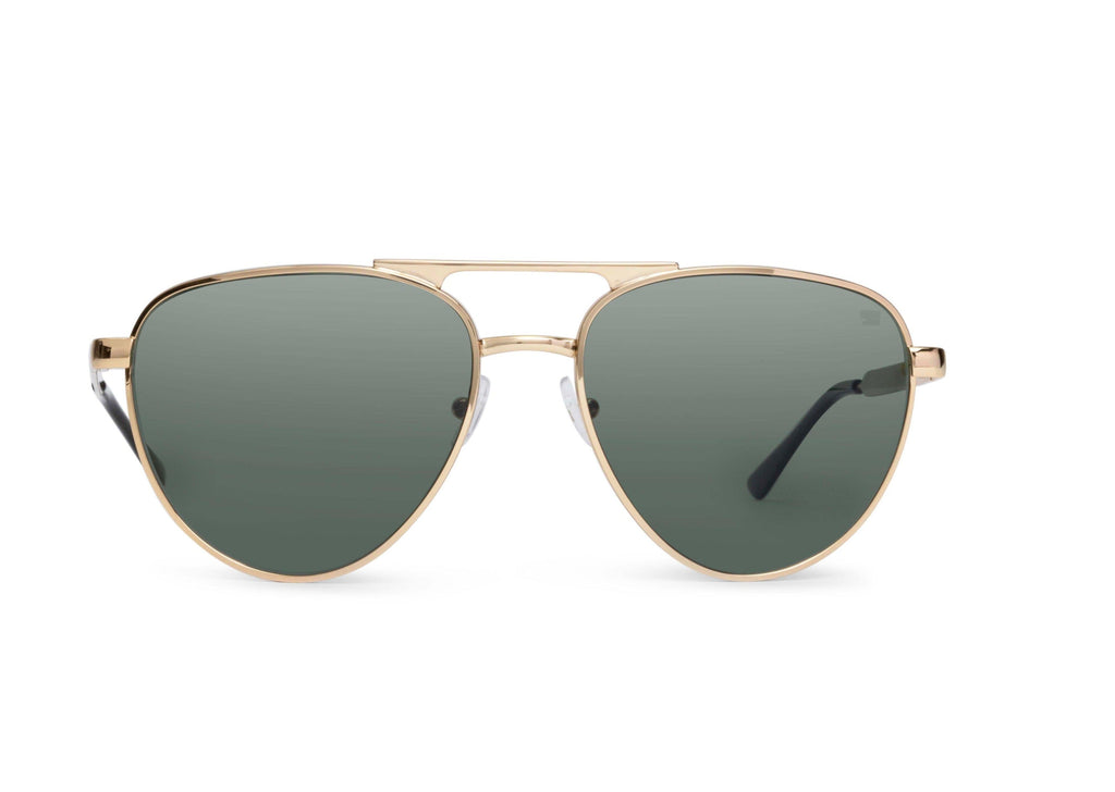Skeleton Optics Dara Aviator Gold Polarized Sunglasses for Men & Women