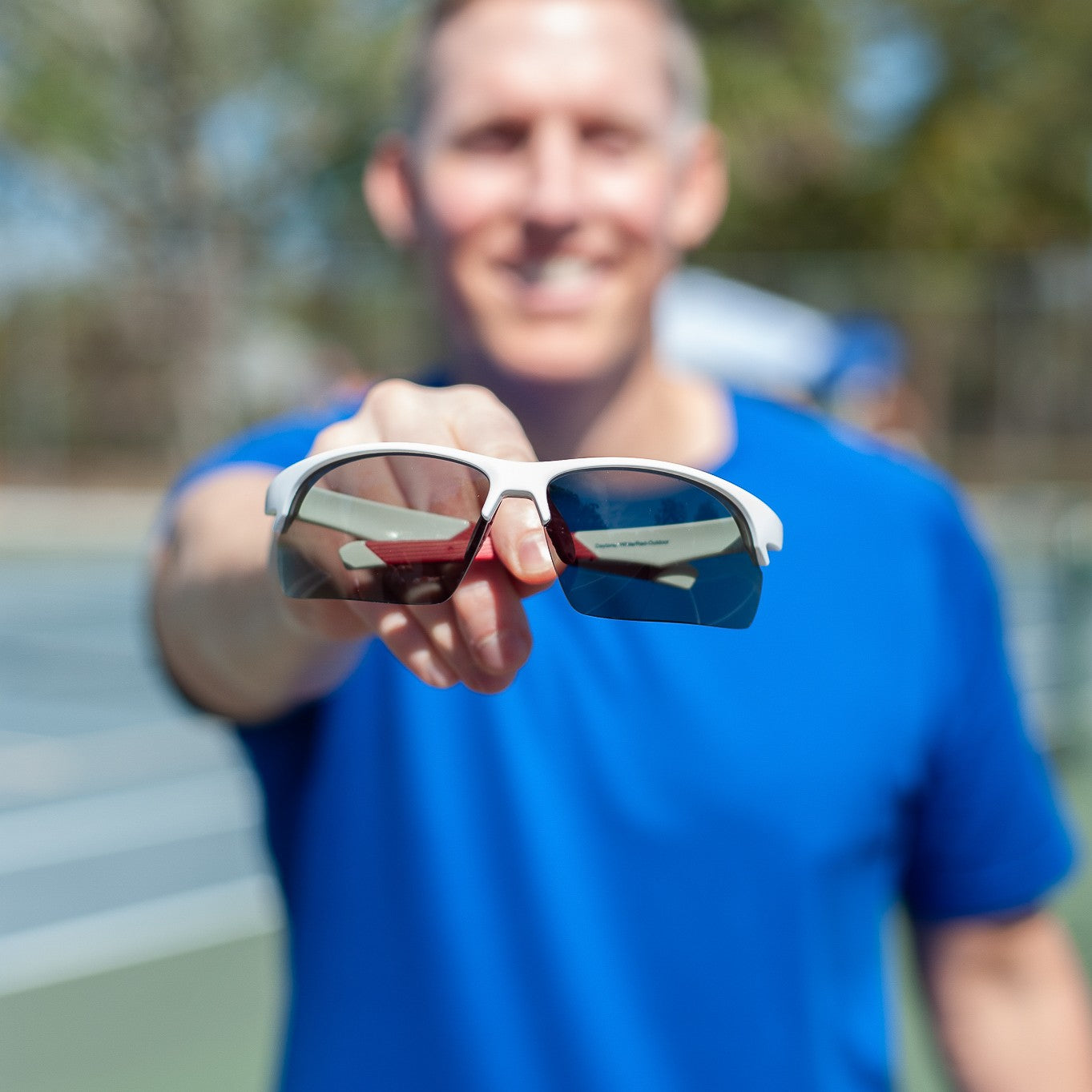 Dink Eyewear Daytona Pickleball Sunglasses – White/Red