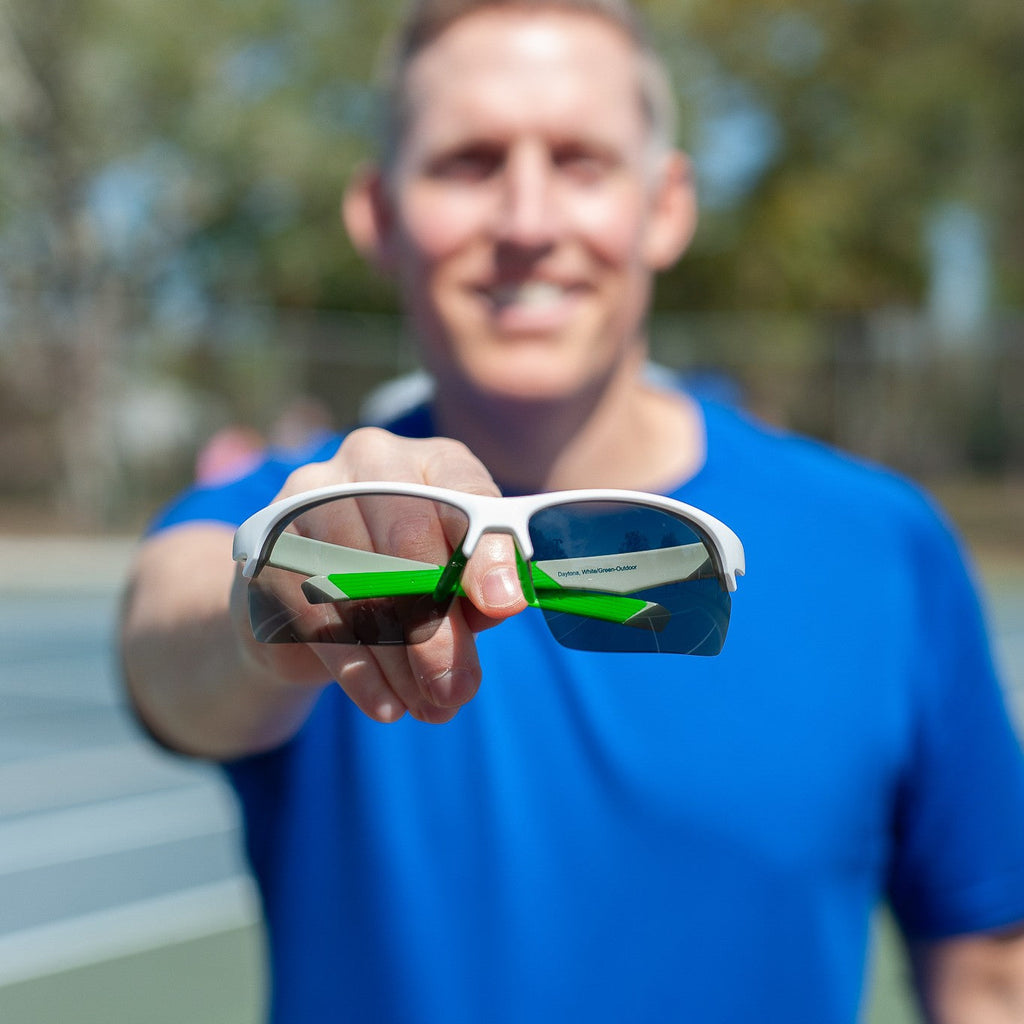 Dink Eyewear Daytona Pickleball Sunglasses – White/Green