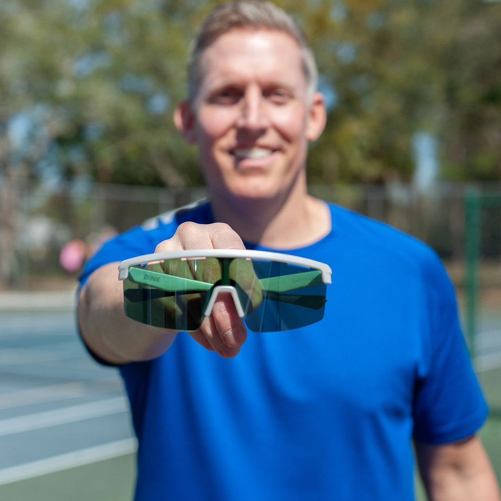 Dink Eyewear Captiva Large Pickleball Sunglasses – White Pearl