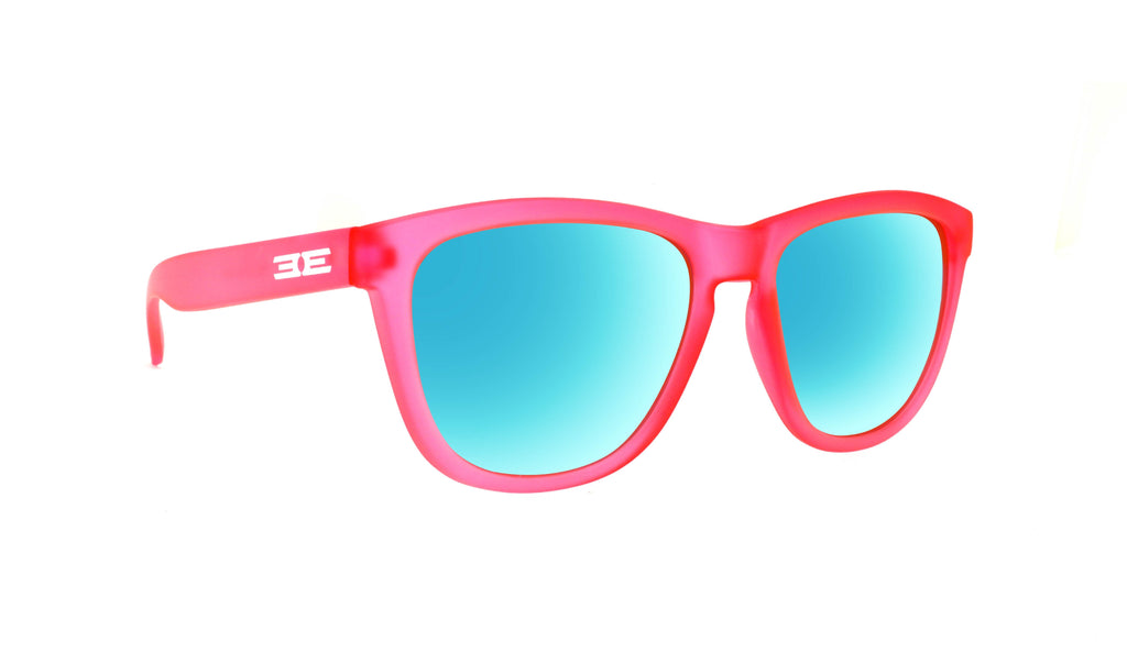 Epoch Eyewear Vibe Ecstasy Polarized Sunglasses – Pink Frame Blue Mirror Lens
