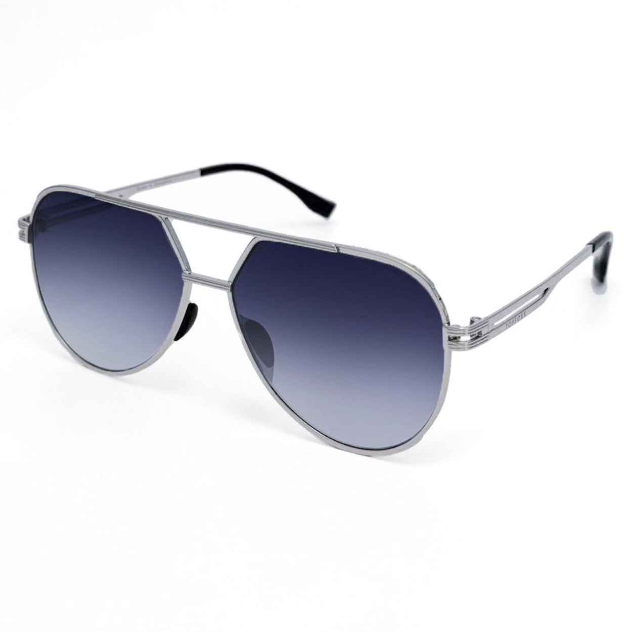 TopFoxx Untangled x Emily Rose Faded Blue Tangle-Free Aviator Sunglasses