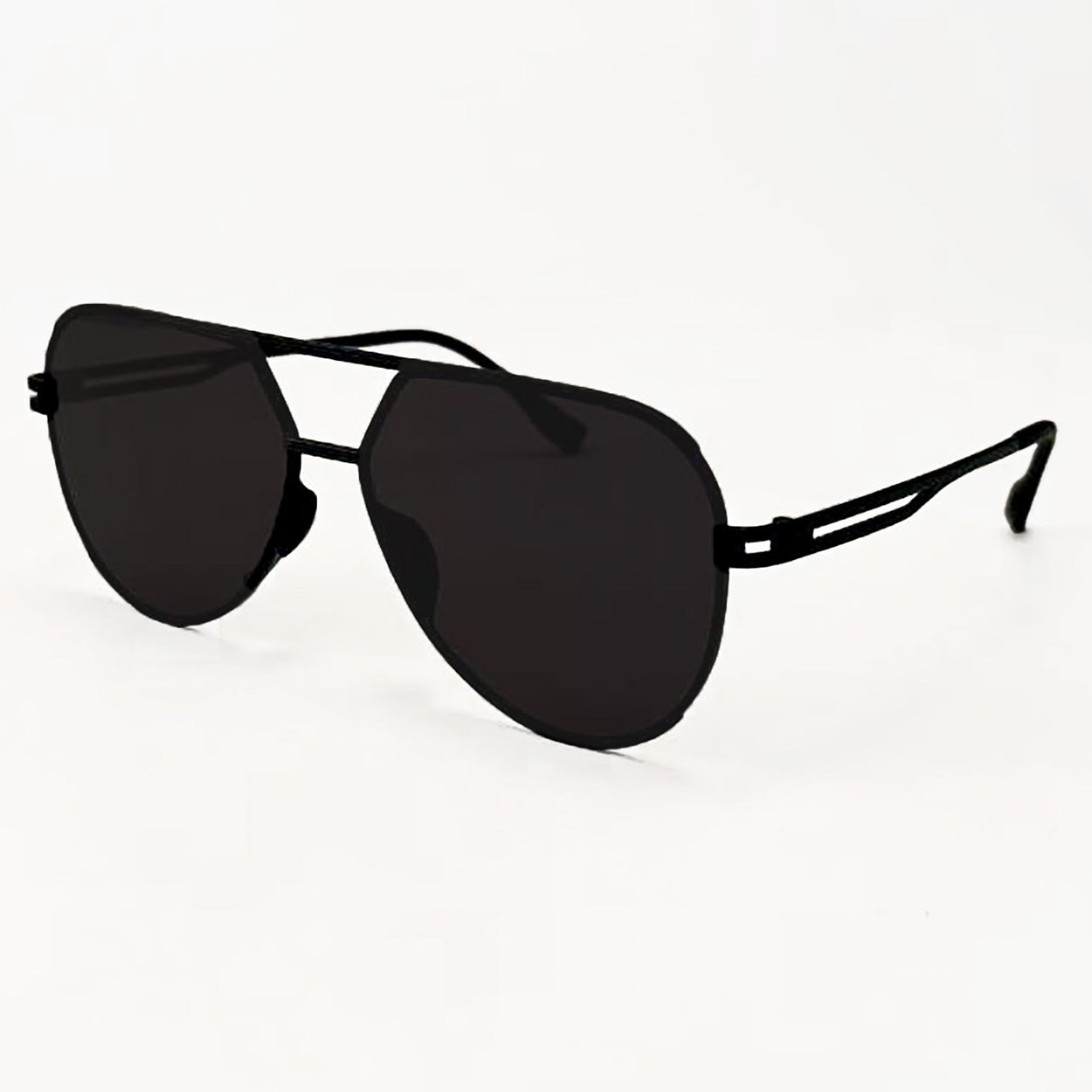TopFoxx Untangled x Emily Rose Black Tangle-Free Aviator Sunglasses