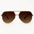 TopFoxx Untangled x Emily Rose Brown Tangle-Free Aviator Sunglasses