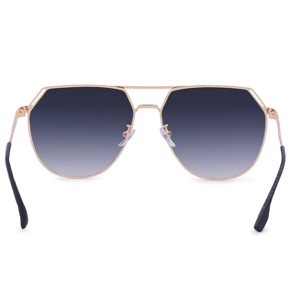 TopFoxx Farrah Midnight Square Aviator Sunglasses